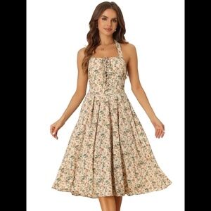 Halter Neck Floral Sundress